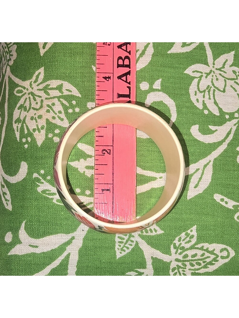 VTG 1989 AVON "Passion Flowers" Chunky Bangle Bracelet Pink Orange Purple - Picture 5 of 7